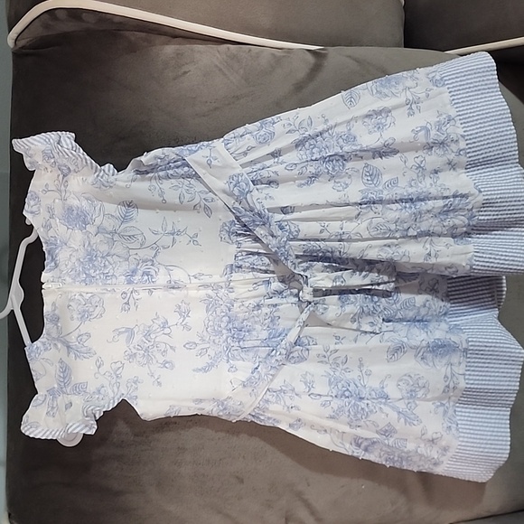 Bonnie Jean, 3t, blue and white dress - Picture 3 of 3